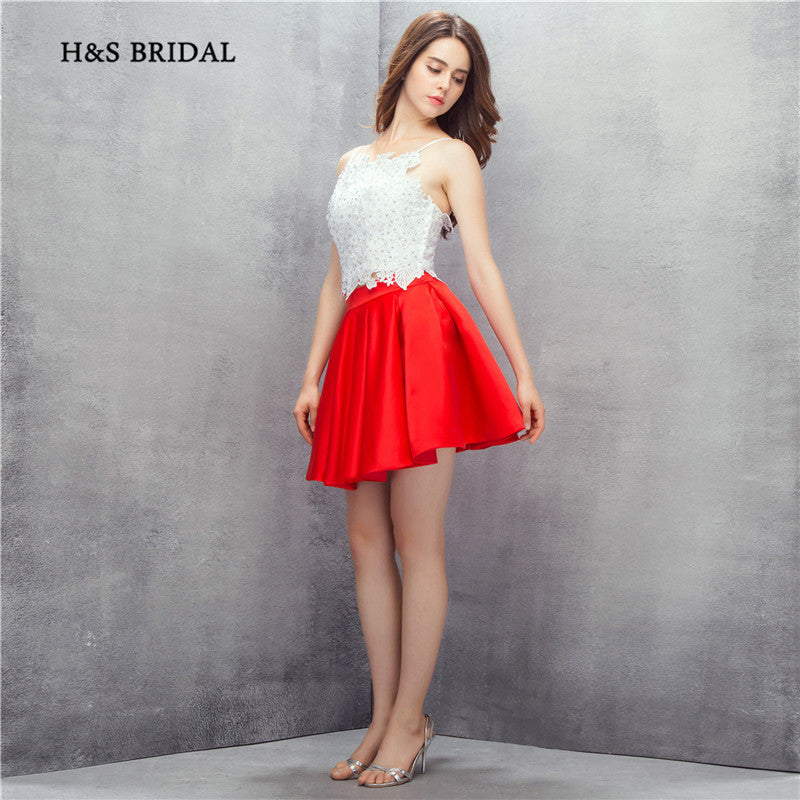 red white dress